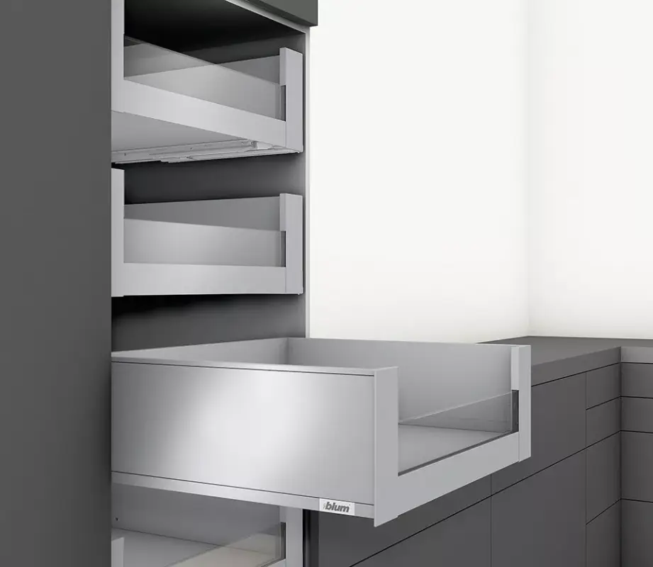 Utolsó esély K-BLUM Legrabox C Pure 350mm/40 kg, Blumotion/TOB, karbon CS-M, belső, üveg