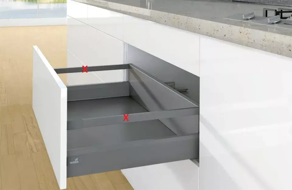 Végkiárusítás K-HETTICH Arcitech, front kihuzású, antracit, 450/94/186, 40kg, SiSy