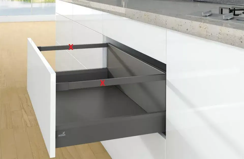 Vedd meg online K-HETTICH ArciTech, front kihuzású, antracit, 450/94/250, 60kg, SiSy