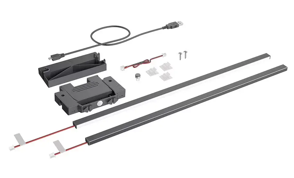 HETTICH 9326924 LED fényprofil az AvanTech YOU 350mm antracit Expressz szállítás