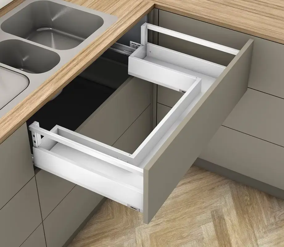 K-BLUM Merivobox E korlát 600 mm/40 kg, fehér, csavar, mosogató Gyors szállítás