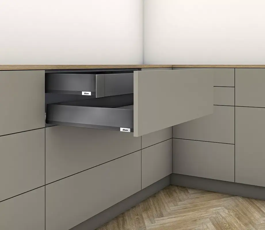 K-BLUM Merivobox M 450 mm, 40 kg, Orion szürke, belső Prémium