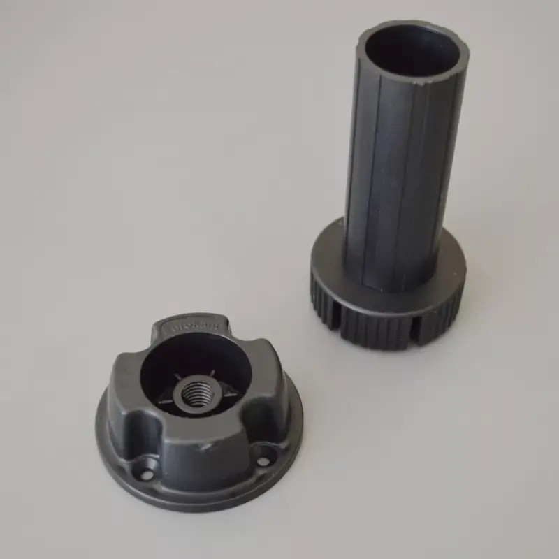 Állítható műanyag bútorláb, 3 részes, fekete színű, 100 mm Legnépszerűbb
