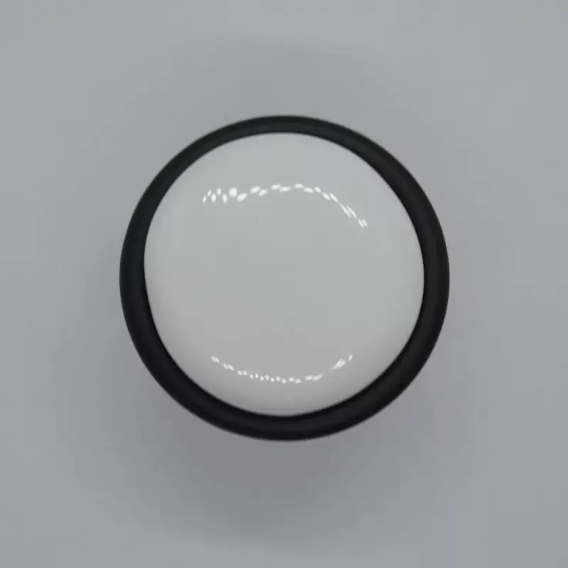 Újdonság Matt fekete fém - fehér porcelán bútorgomb