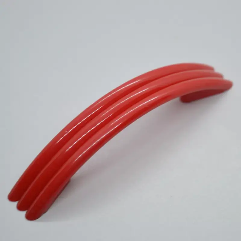 Műanyag bútorfogantyú, piros színű, 64 mm furattávval, 10 db Legkelendőbb