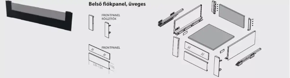 GM_172_UA Üveges Panelrögzítő, antracit, 172 mm Vedd meg most