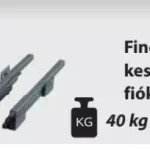 GM_5034_ANT Antracit Finoman záródó keskeny falú fiókrendszer 75/450 mm Kedvezmény