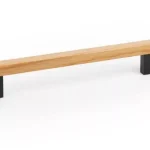 VIEFE DUO MINIfa-fém bútorfogantyú 160 mm, szürke-tölgy Gyors szállítás