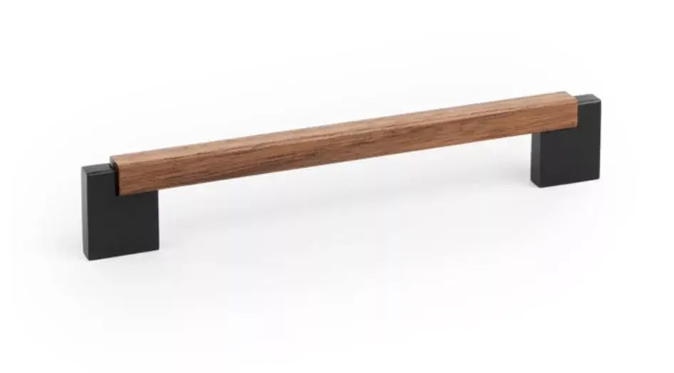 Különleges ajánlat VIEFE DUO MINIfa-fém bútorfogantyú 320 mm, szürke-dió