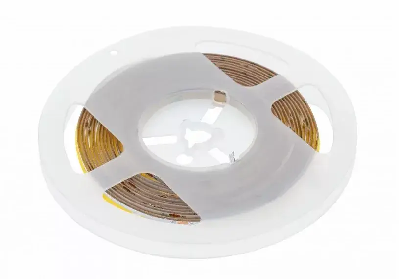 Ajánlat LED szalag COB LED csík, 1600 LED/5 fm, meleg fehér, 8W/fm, 8mm széles , 5fm/tekercs, 12V