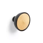 Vásárlói kedvenc VIEFE BOL Fa / fém bútorgomb, bükk és matt fekete szín, 45 mm átmérő