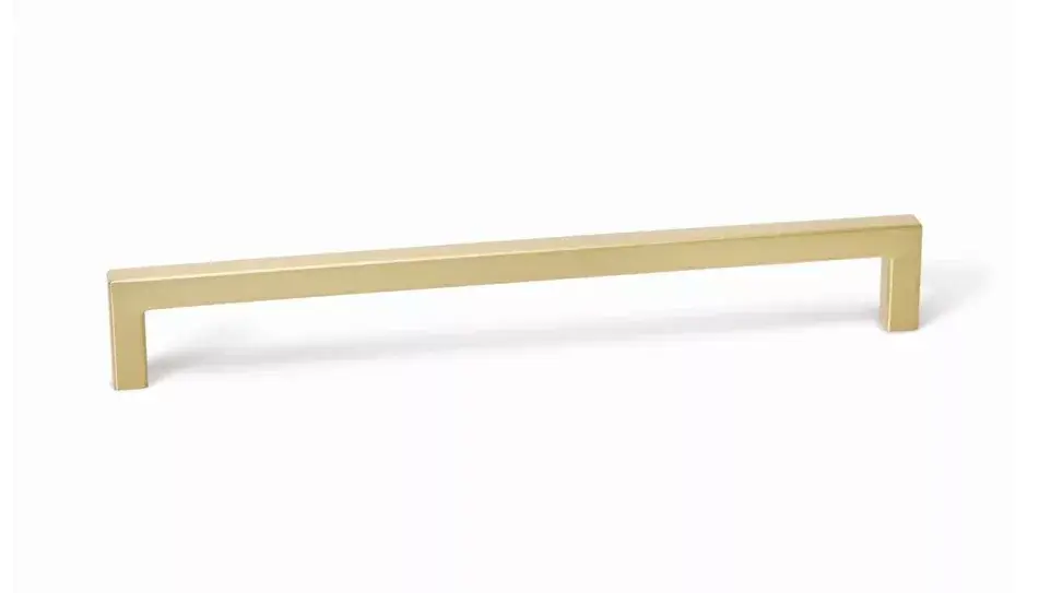 Gyors kiszállítás VIEFE U - fém bútorfogantyú, Csiszolt sárgaréz színű, 492 mm furattávval