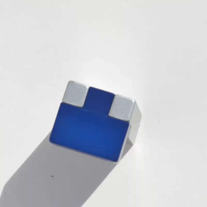 Szezonális akció Blau - matt verchromter Metall-Kunststoff-Möbelgriff