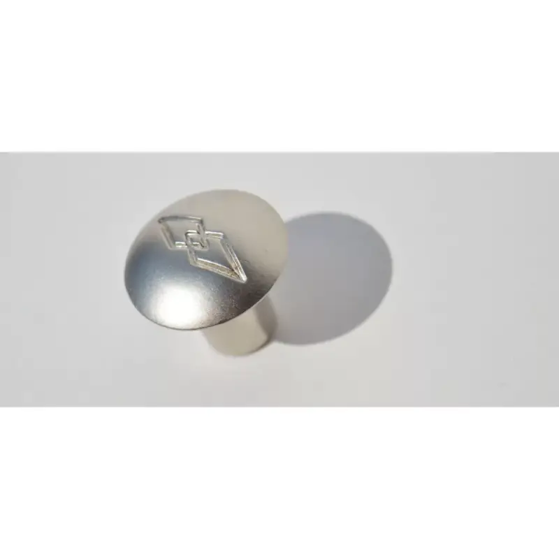 Biztonságos fizetés Klassischer Möbelknopf aus Metall in der Farbe Nickel matt