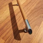 Legnépszerűbb Metall-Kunststoff-Möbelgriff, Farbe Chrom - hellbraun, Bohrung 96 mm
