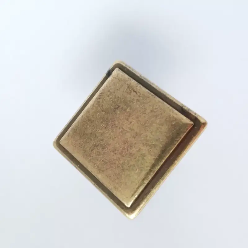 Rechteckiger Möbelknopf aus Metall, Matt Bronze Akció