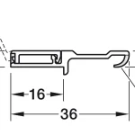 Ütközőléc műanyag grafitfekete 32x6x2500 mm RAL 9011 Kedvezmény