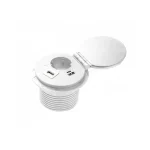 Elosztó CHARGER PLUS, 1x 230V sch, USB A+C, cserélhető modul, 1,5m kábellel, fehér Népszerű