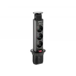 Olcsó Elosztó kihúzható, D60mm, 3x 230V sch, 1,8m kábellel, fekete