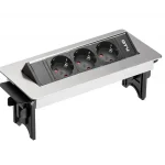 Elosztó felbillenő, 3x 230V sch, 1,5m kábellel, rozsdamentes acél Végkiárusítás