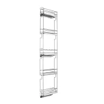 Biztonságos fizetés Fémrács balosos old.szer.kr-feh 107x1700x475mm ELQGM152SX