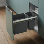 Gyors szállítás REJS szemetes, JC603 300-as H=440, 1x9L/1x20L ezüst, előlap rögz. nélkül