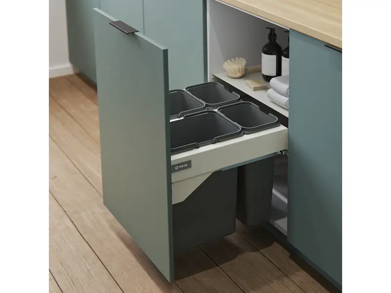 REJS szemetes függesztett 600-as, Tandem sínes, 2x9L+2x20L grafitH=425mm Vedd meg most