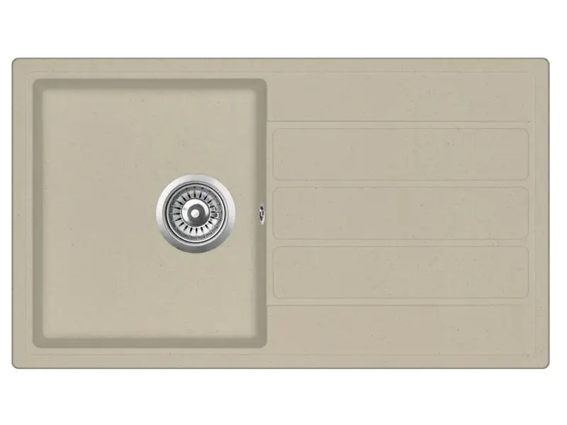 EVIDO Easy 45S gránit mosogató, 760 x 440 mm, bézs Árengedmény