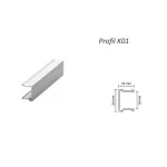 ALU K01 U-profil ezüst3m KREATOR Olcsóbb