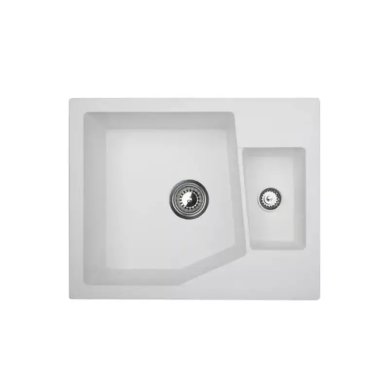 Végkiárusítás Linea M 1.5 D XGranit Fehér mosogató 620x500/ 190/130mm 192045