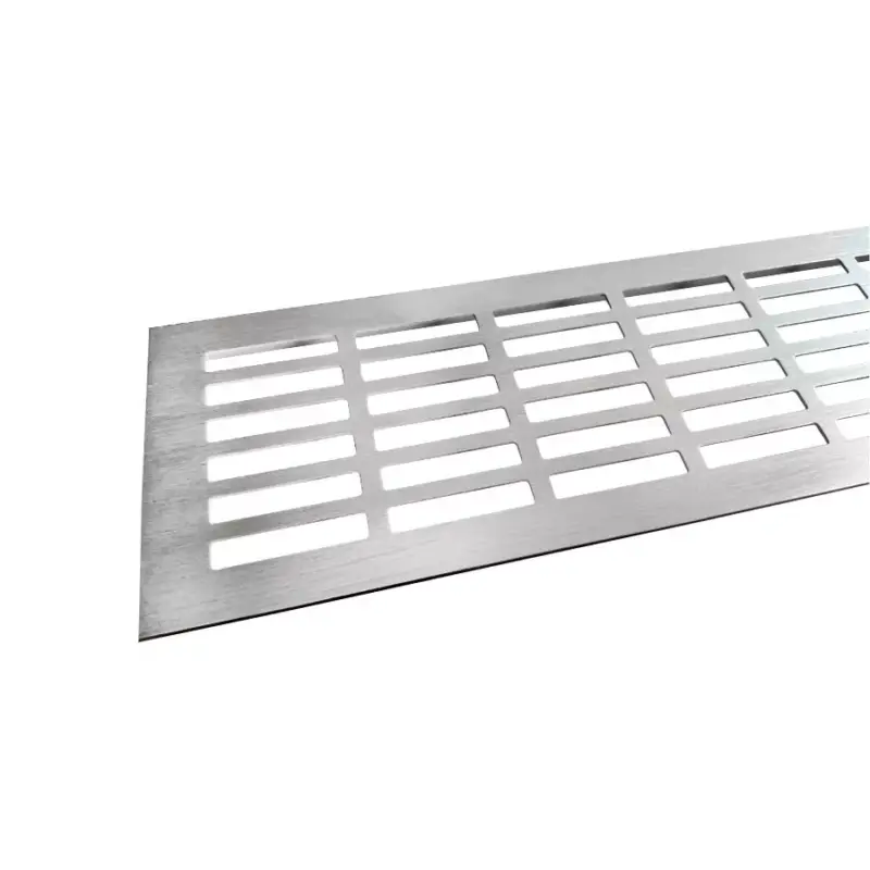 Kedvezmény Szellőzőrács 100x400mm Nemesacél imitáció