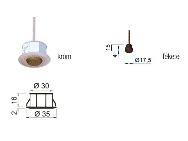Lámpatest Érintés nélküli kapcsoló SIMPLY 250W, 230V, 30/35mm fekete Biztonságos vásárlás
