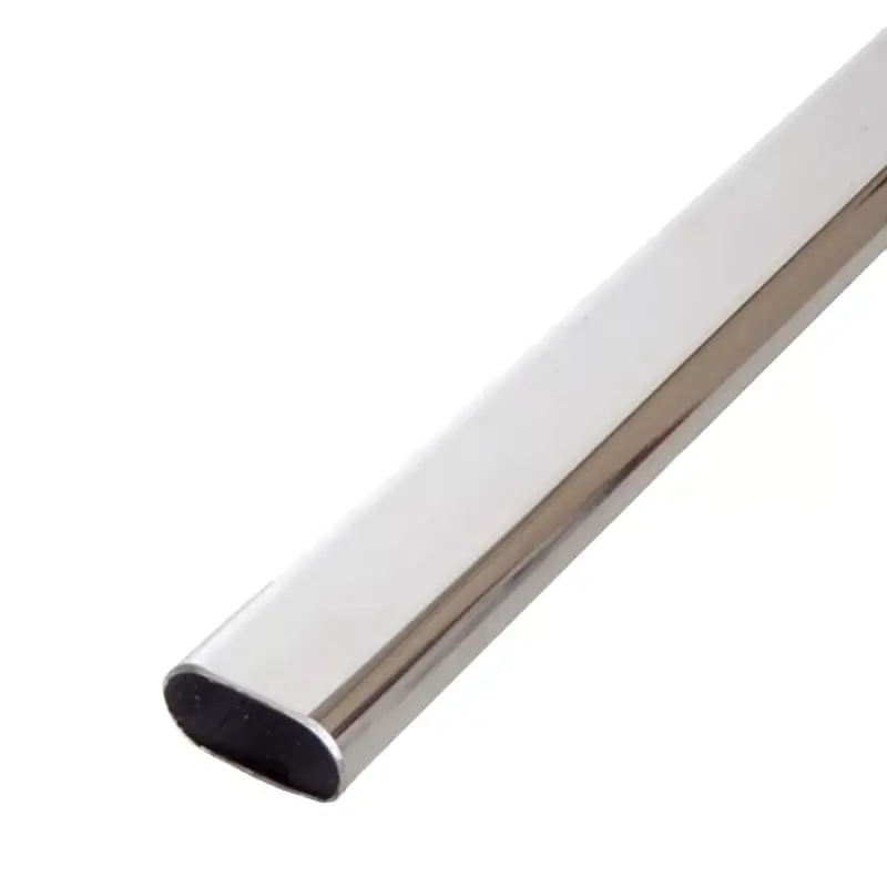 Különleges ajánlat Fém vállfatartó rúd ovális 1000x30x15x0,7mm Króm