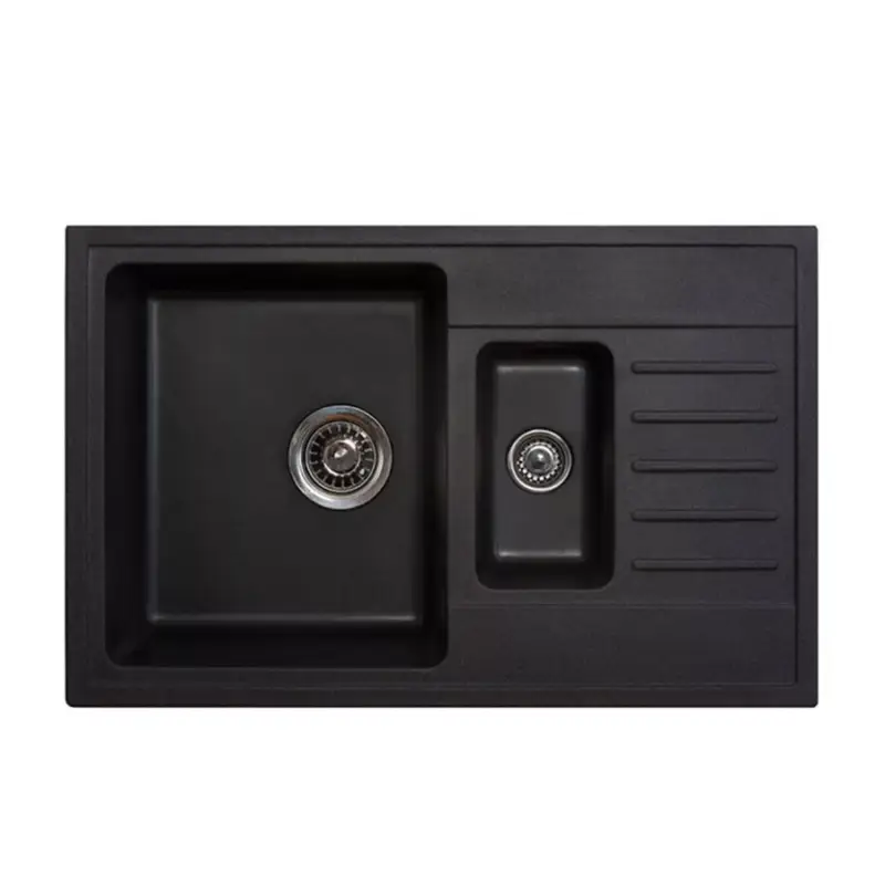 Quadro plus 1.5D XGranit Fekete mosogató 780x500/195/130mm 158549 Olcsó