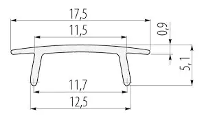 Utolsó esély GTV GLAX LED profilhoz takaróbúra opál/fehér 3000mm