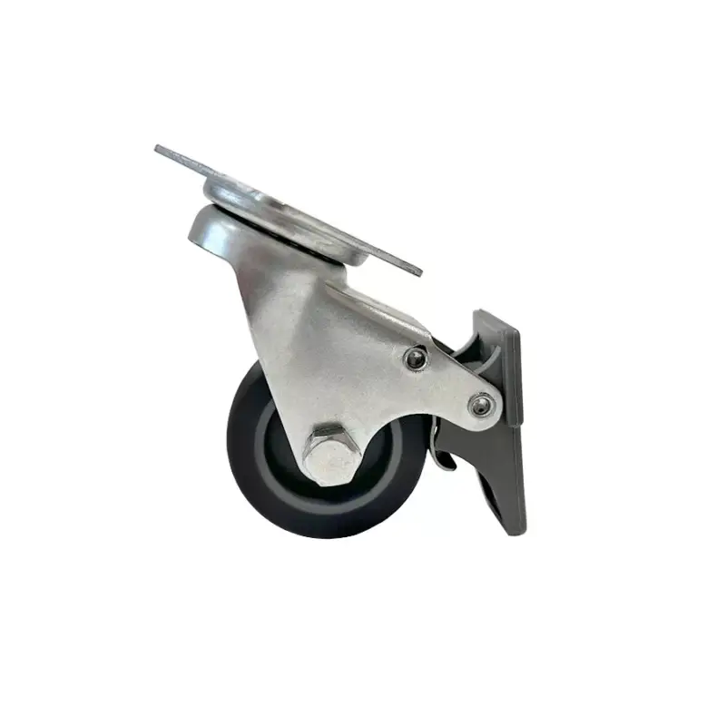 Gyors kiszállítás Ipari görgő 38-as sorozat 40mm Forgó fékes, 42x42mm talp, 59mm magas, 30kg