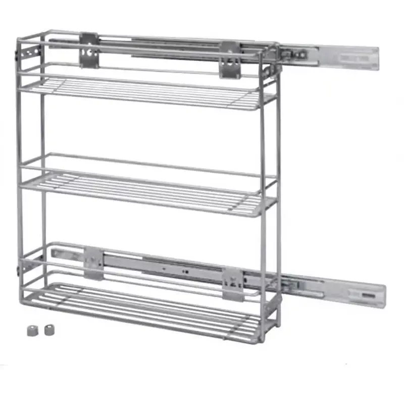 Expressz kézbesítés Fémrács ELT153 telj.kihúzható polc oldalra szerelhető 105x480x465mm Króm