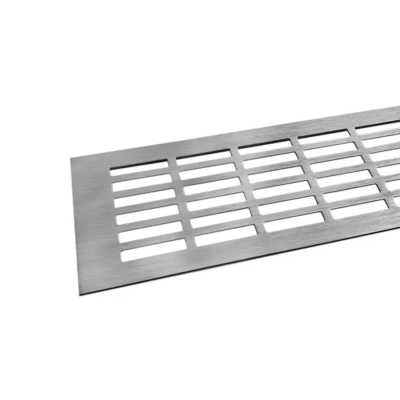 Végkiárusítás Szellőzőrács 100x600mm Nemesacél imitáció