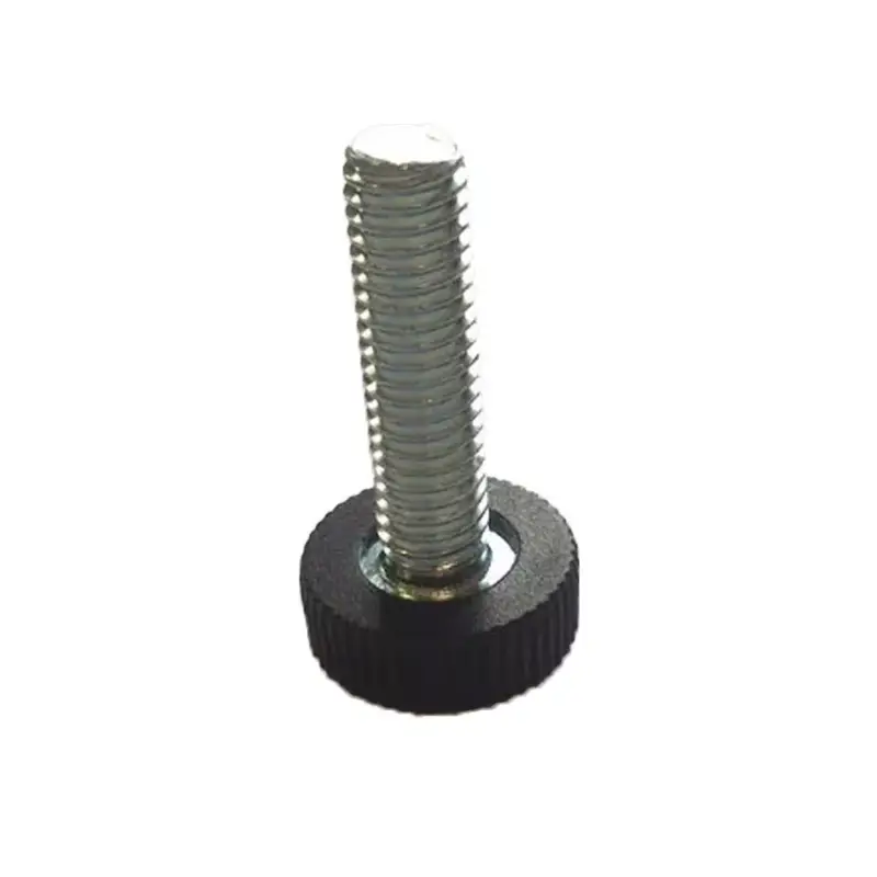Szintezőcsavar Fekete talp: 14x5mm - szár: M6x23mm Gyors szállítás