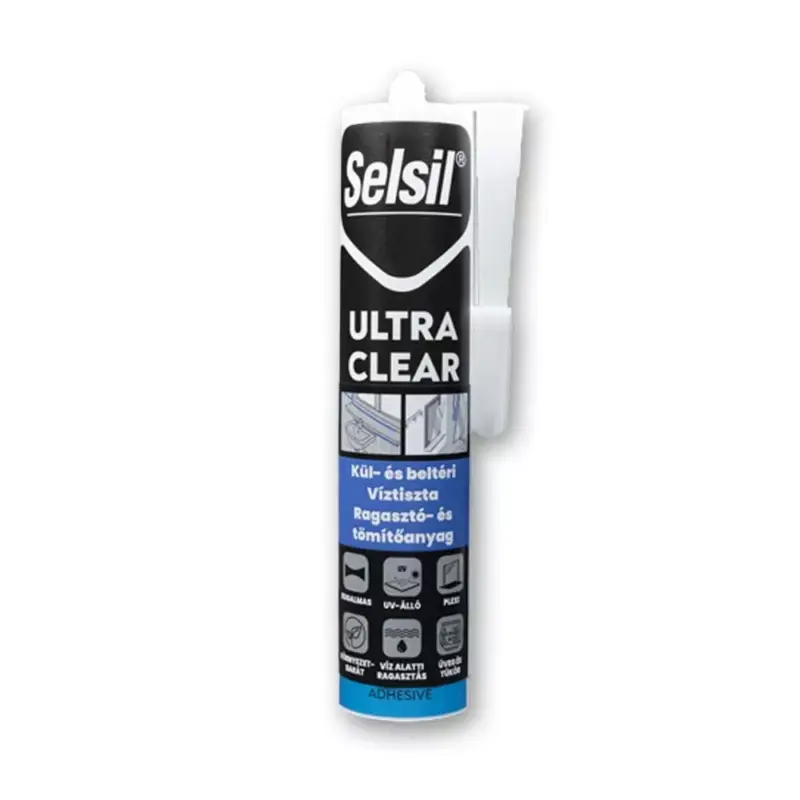 Gyors kiszállítás Selsil Ultra Clear Víztiszta MS-Polymer ragasztó 290 ml