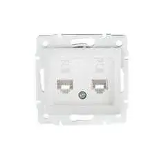 Ajánlat Kanlux 24756 DOMO 01-1420-002 fehér dupla adatcsatlakozó aljzat független (2xRJ45 Cat 6 Jack)