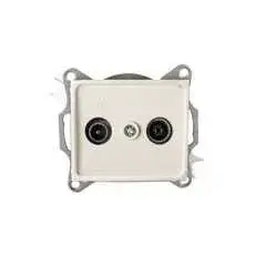 Kanlux 24804 DOMO 01-1320-003 krém antenna csatlakozó TV/FM aljzat, átmenő Gyors kiszállítás