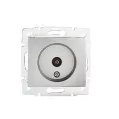 Kanlux 24860 DOMO 01-1290-043 ezüst antenna csatlakozó TV aljzat, átmenő Vedd meg most