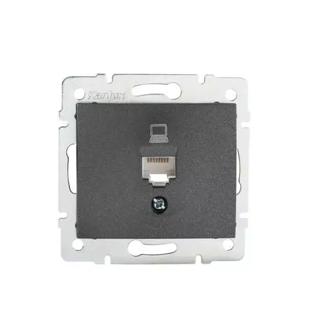 Végkiárusítás Kanlux 24930 DOMO 01-1390-041 grafit adatcsatlakozó aljzat (RJ45 Cat 5e Jack)