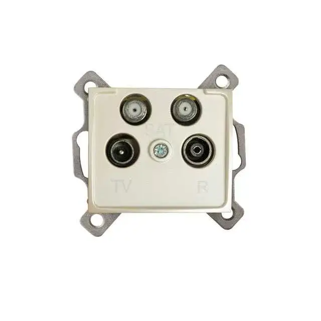 Kanlux 24986 DOMO 01-1590-030 gyöngy antenna csatlakozó aljzat TV/R/SAT/SAT végzáró Azonnal elérhető
