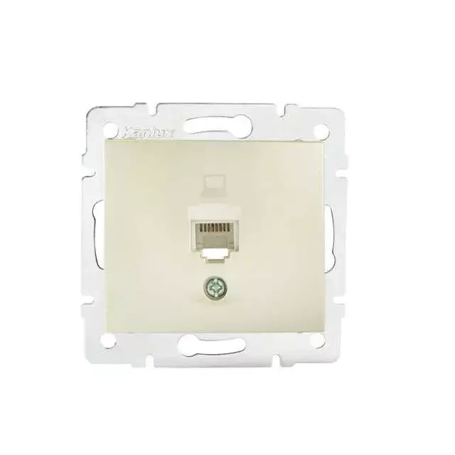 Kanlux 24989 DOMO 01-1390-030 gyöngyház adatcsatlakozó aljzat (RJ45 Cat 5e Jack) Alacsony ár