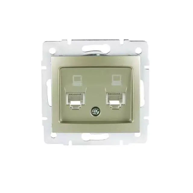 Vedd meg most Kanlux 25050 DOMO 01-1410-050 pezsgő dupla adatcsatlakozó aljzat független (2xRJ45 Cat 5e Jack)