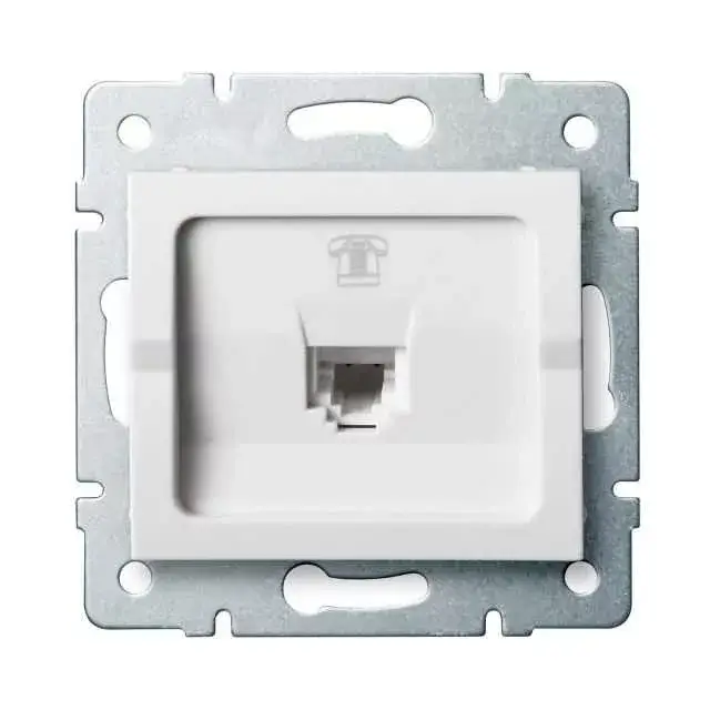 Legkelendőbb Kanlux 25106 LOGI 02-1370-002 fehér telefon csatlakozó aljzat (RJ11)