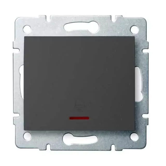 Kanlux 25253 LOGI 02-1080-141 grafit jelzőfényes csengő nyomókapcsoló Akció