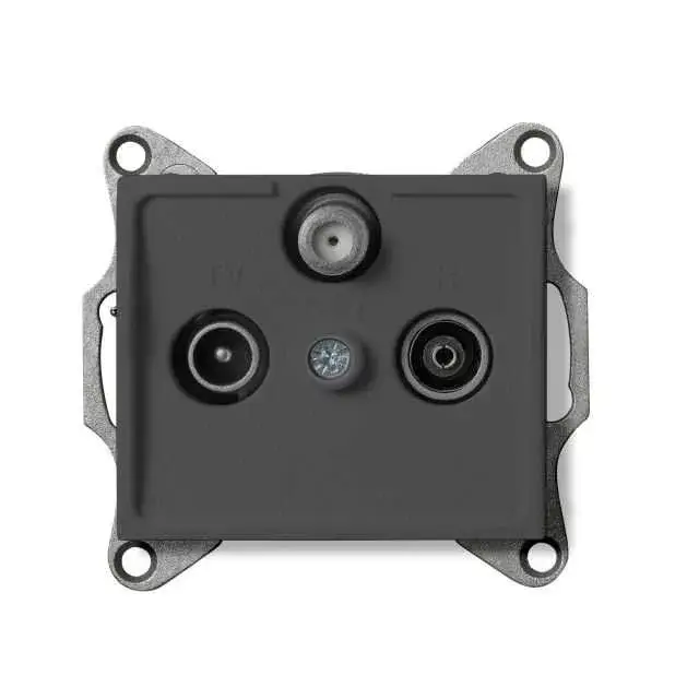 Olcsóbb Kanlux 25279 LOGI 02-1340-041 grafit antenna csatlakozó TV/R/SAT aljzat átmenő
